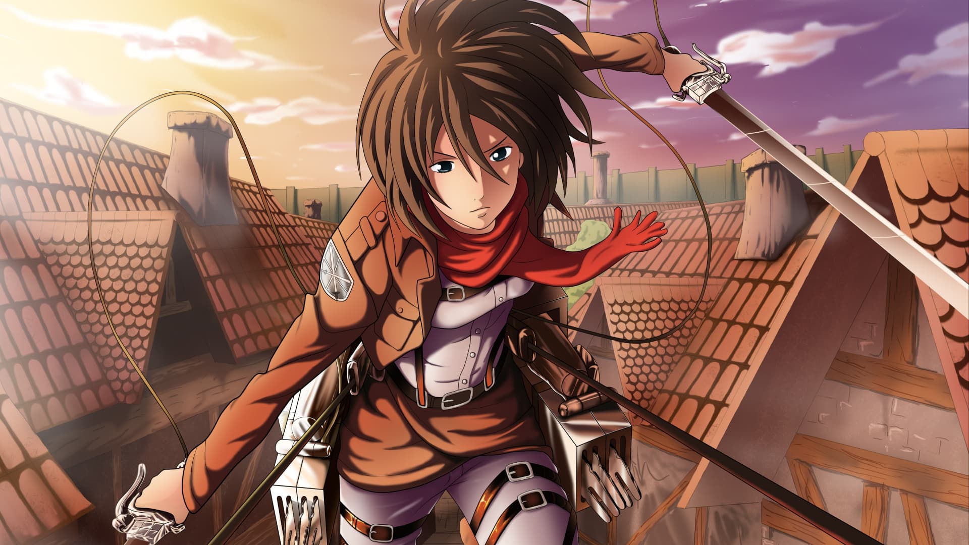 Mikasa Ackerman — Rooftop Flight