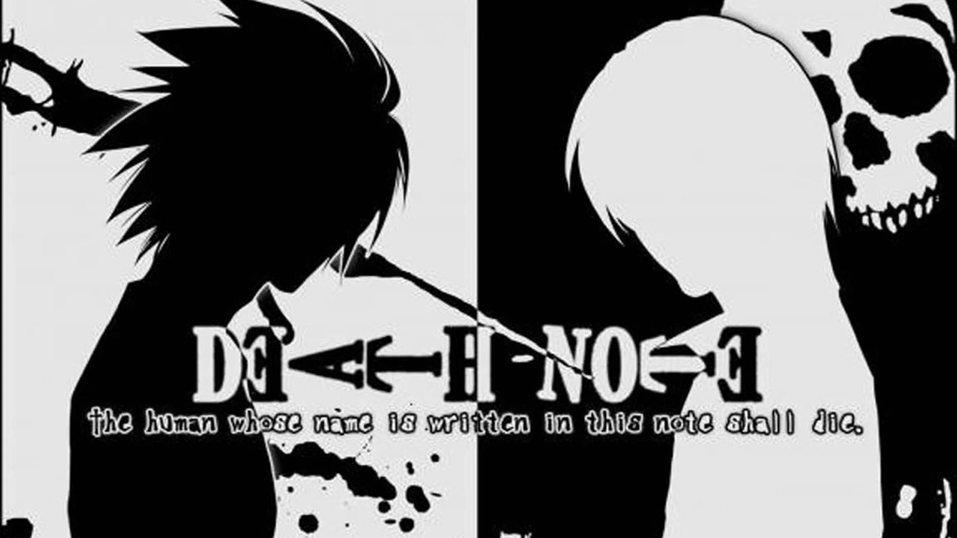 Light & L — Silhouettes anime wallpaper