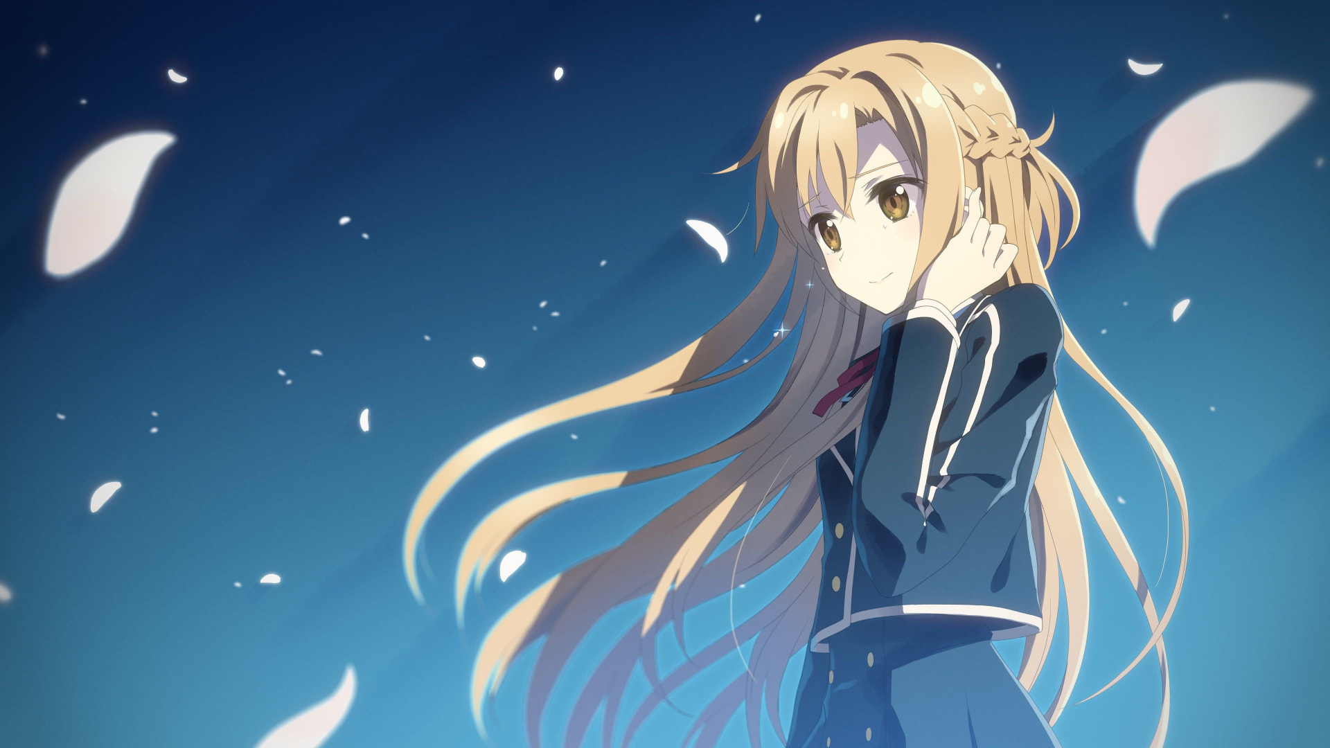 Asuna — Blue Petals anime wallpaper
