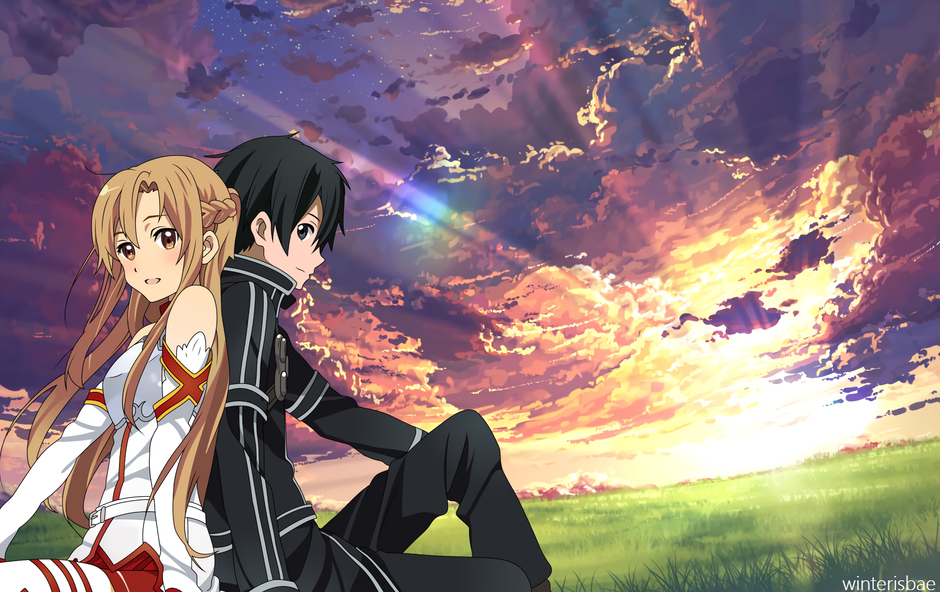 Kirito & Asuna — Sunset Meadow