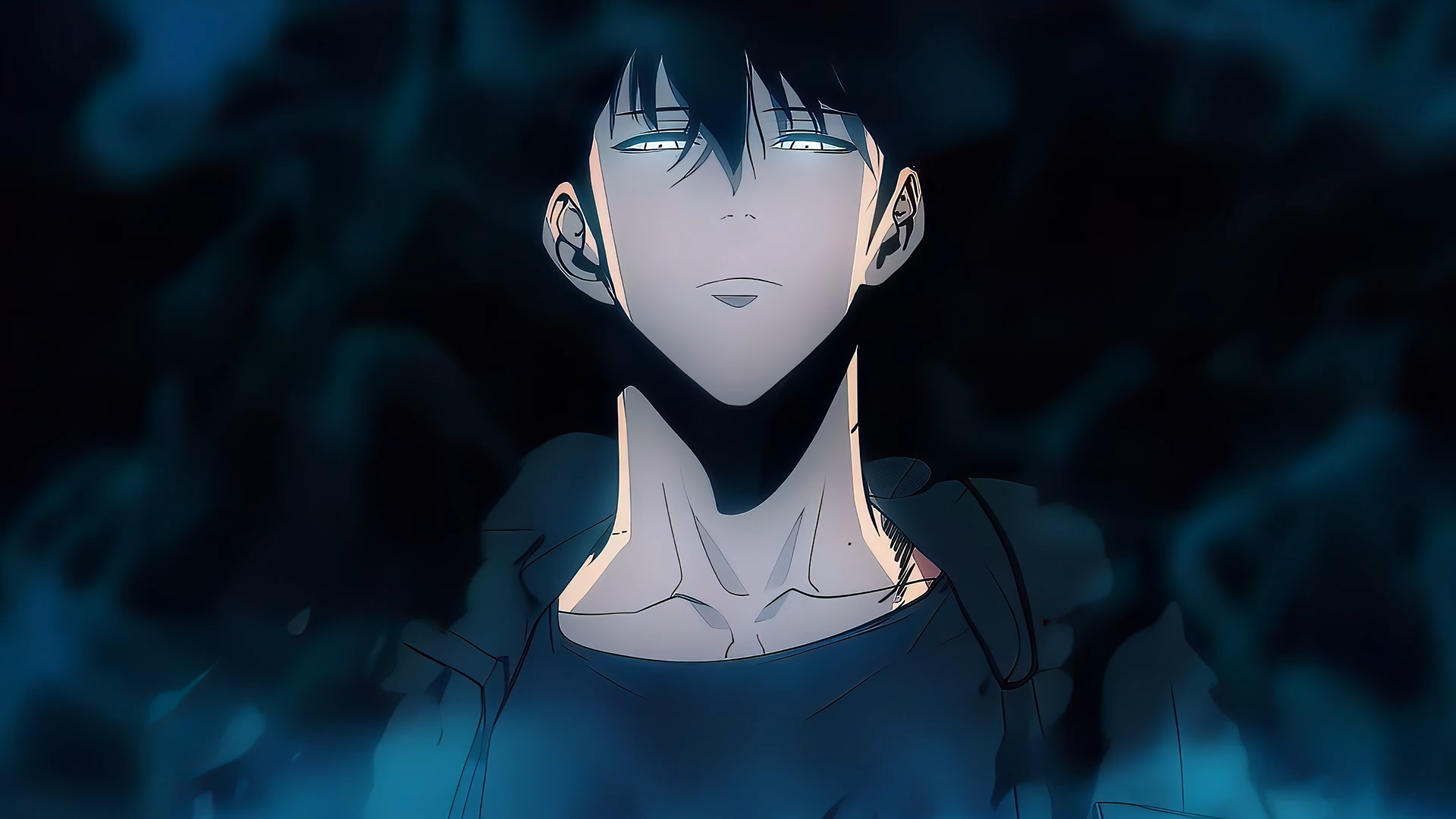 Sung Jinwoo — Blue Gaze anime wallpaper