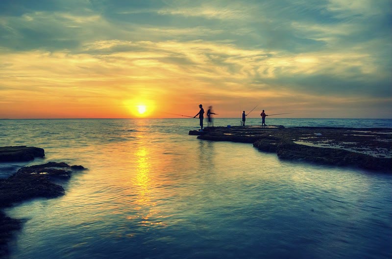 Fishermen at Sunset
