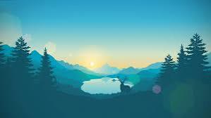 Minimal Lake Sunrise