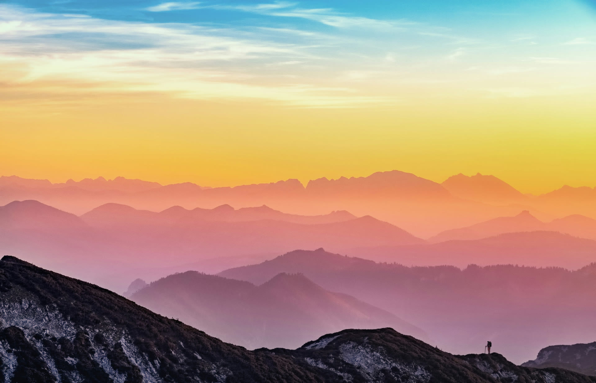 Golden Mountain Layers anime wallpaper
