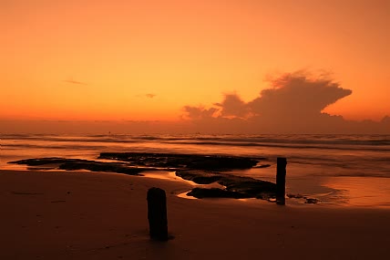 Orange Beach Sunset anime wallpaper